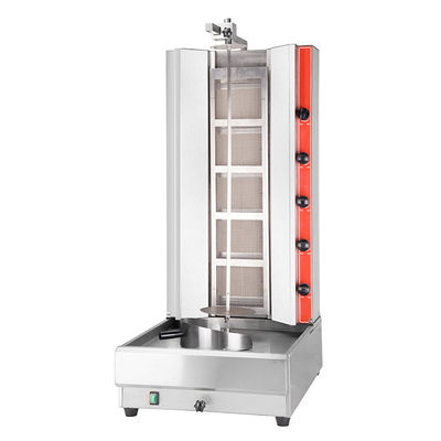 Gasspanning roestvrij staal Doner Kebab Grill Machine voor Restaurant Shawarma Toaster