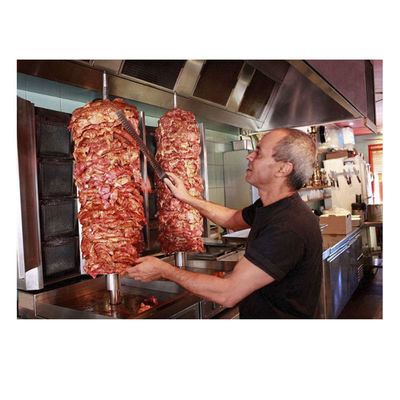 Gasspanning roestvrij staal Doner Kebab Grill Machine voor Restaurant Shawarma Toaster