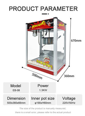 Voeding Flat Top Electric Popcorn Machine met snelverwarmingstechnologie GEEN App-gecontroleerd