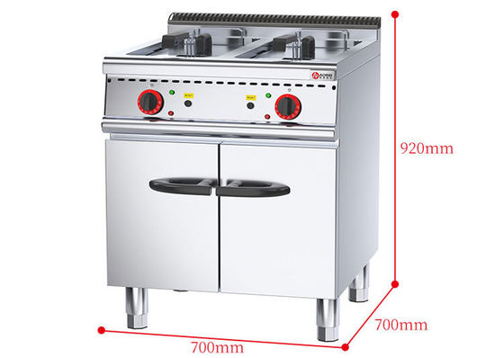 Hoogvermogen 48L 2 tanks 2 manden Deep Fryer Machine voor commerciële voedselbereiding