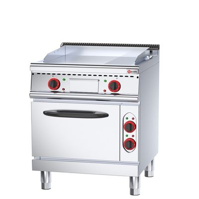 Snel warm 1/3 gegroeide grill pannenkoeken commerciële elektrische grill met oven 560*600*270mm