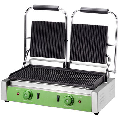 Huishoudelijke elektrische Panini contactgrill broodjespers met dubbele kop 220V spanning