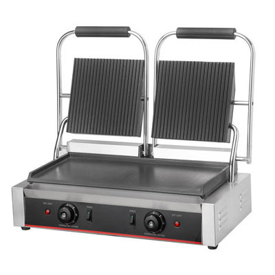 Huishoudelijke elektrische Panini contactgrill broodjespers met dubbele kop 220V spanning