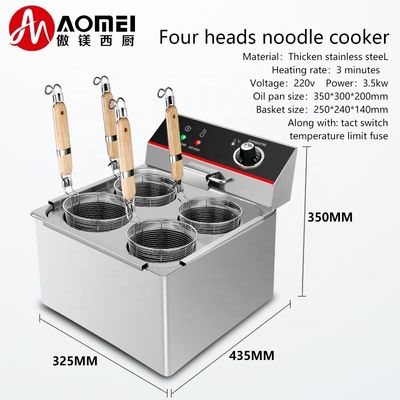 Precise Temperature Control Probe Electric Commercial Pasta Cooker voor de Keuken 3.5kW