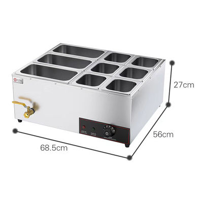 Commerciële apparatuur voor horeca Elektrische toonbank bovenop voedselverwarmer voor hotel restaurant