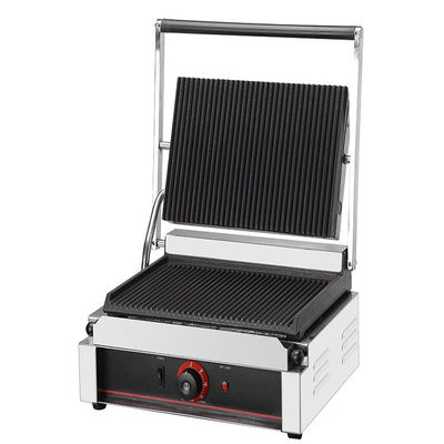 Commerciële elektrische Panini Grill 1800W Power voor Sandwich Contact in Restaurant Keuken