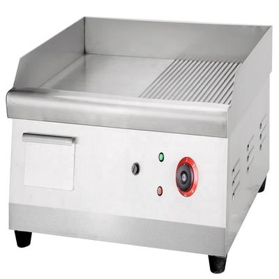 2.5KW elektrische contactgrill voor roestvrij staal half gegroeide counter top griddle