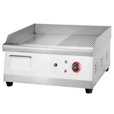 2.5KW elektrische contactgrill voor roestvrij staal half gegroeide counter top griddle