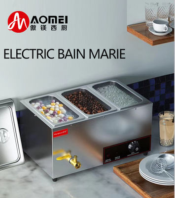 Commerciële soep van roestvrij staal Bain Marie Food Warmer voor Hotel Restaurant Buffet