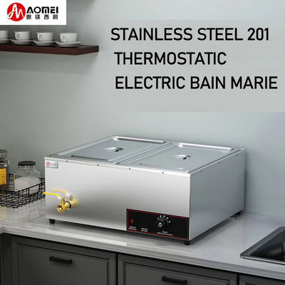 Commerciële soep van roestvrij staal Bain Marie Food Warmer voor Hotel Restaurant Buffet