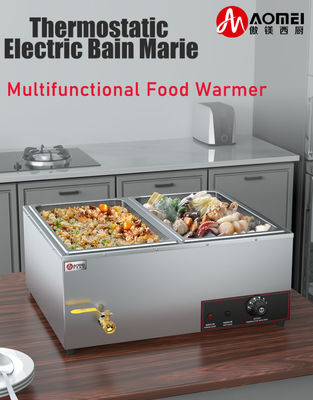 Commerciële soep van roestvrij staal Bain Marie Food Warmer voor Hotel Restaurant Buffet