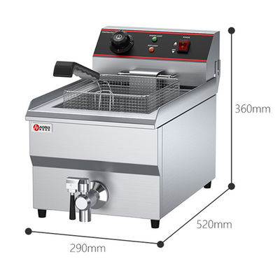 Industrial Hotel Restaurant Supplies 13L Electric Deep Fryer Zilver met 1 tank 1 mand
