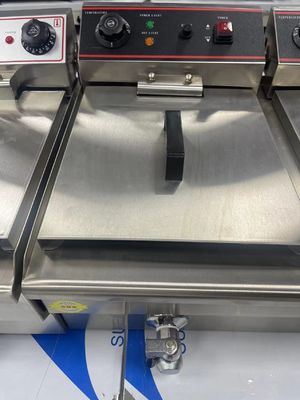 Industrial Hotel Restaurant Supplies 13L Electric Deep Fryer Zilver met 1 tank 1 mand