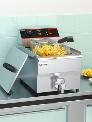Industrial Hotel Restaurant Supplies 13L Electric Deep Fryer Zilver met 1 tank 1 mand