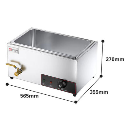 Restaurantapparatuur Keukensoep Warmer met roestvrij staal 68.5x56x27cm