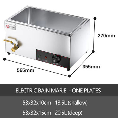 Restaurantapparatuur Keukensoep Warmer met roestvrij staal 68.5x56x27cm