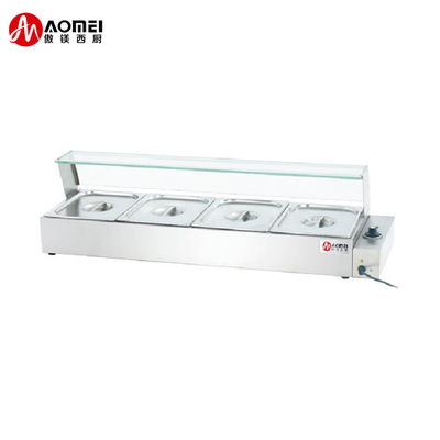 Commerciële horeca-apparatuur roestvrij staal 6 Pan Electric Buffet Soep Food Warmer