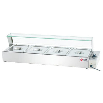 Restaurant Hotel Catering apparatuur Roestvrij staal Glas voedsel Warmer Buffet counter