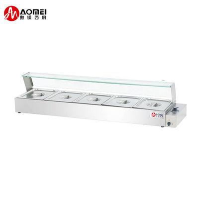 Restaurant Hotel Catering apparatuur Roestvrij staal Glas voedsel Warmer Buffet counter