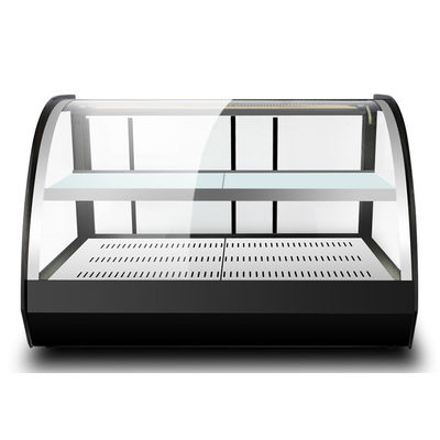 1200x530x580mm Zwart gebogen glas voedsel display Warmer voor warm eten verwarming showcase
