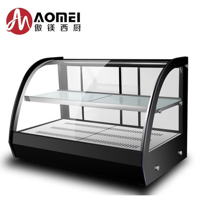1200x530x580mm Zwart gebogen glas voedsel display Warmer voor warm eten verwarming showcase
