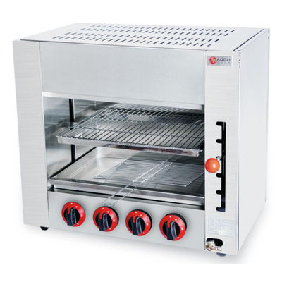 6 Brander gas infrarood Salamander Grill Oven Lift voor Food Service Industry