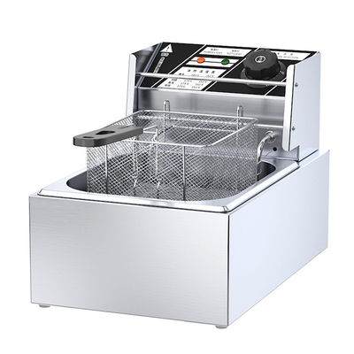 Verwarmingsmethode Elektrische verwarmingsbuis Verwarming 6L 1 tank Deep Fryer Met manden