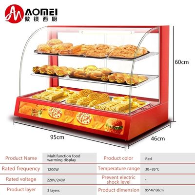 Hotel en restaurant Catering apparatuur Elektrisch voedingsdisplay Warmer met 1,2 kW vermogen