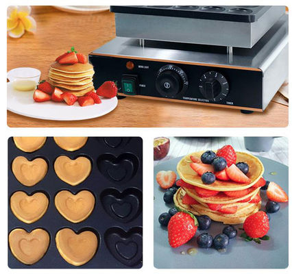 0.85KW commerciële Nederlandse Mini Pancake Maker Poffertjes Maker Machine met Timer 0-5 min