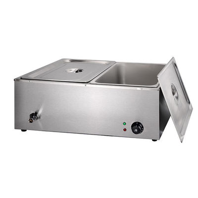Elektrisch warmtebehoudende soep zwembad 2-pan voedselverwarmer 565*380*275mm 10kg voor horeca