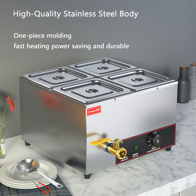 Elektrisch warmtebehoudende soep zwembad 2-pan voedselverwarmer 565*380*275mm 10kg voor horeca