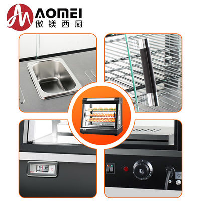 Multifunktioneel commercieel glas voedselwarmer display vitrine voor uw keuken behoeften