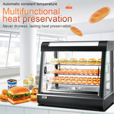 Multifunktioneel commercieel glas voedselwarmer display vitrine voor uw keuken behoeften