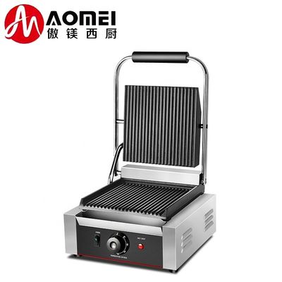 Industriële dubbele koppen Elektrische Panini contact grill broodjespers met privévorm