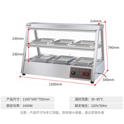 CE-certificering Commerciële acryl bakkerij displaykast met elektrische energiebron