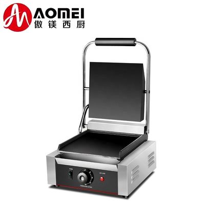 Elektrische grill met een niet-klevende pers vol platte grill voor commerciële gegrilde broodjes