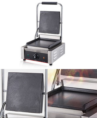 Elektrische grill met een niet-klevende pers vol platte grill voor commerciële gegrilde broodjes
