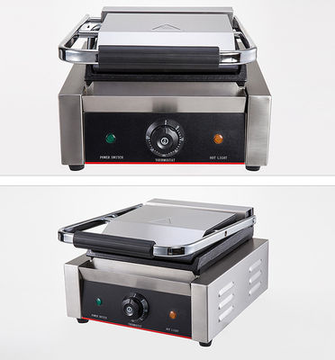 Elektrische grill met een niet-klevende pers vol platte grill voor commerciële gegrilde broodjes