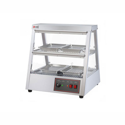 43 kg roestvrij staal voedsel display warmer showcase 1.6KW elektrische warme voedsel warmer