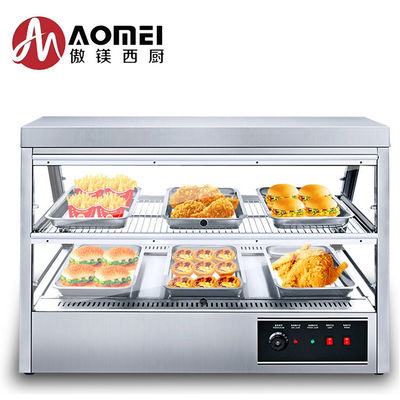 Lange levensduur Milieuvriendelijk Multifunctioneel Dubbellaag Voedsel Warmer Display Duurzaam