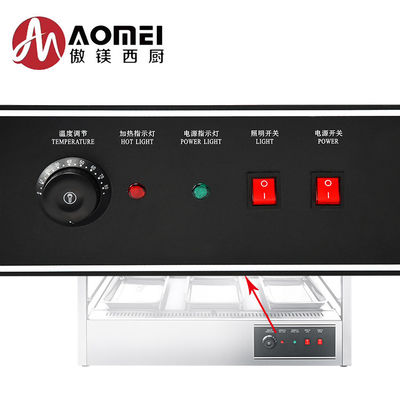 Lange levensduur Milieuvriendelijk Multifunctioneel Dubbellaag Voedsel Warmer Display Duurzaam