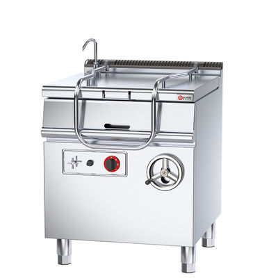 Verticale 80L roestvrij staal gas kantelbare braising pan/Bratt pan voor commerciële keuken