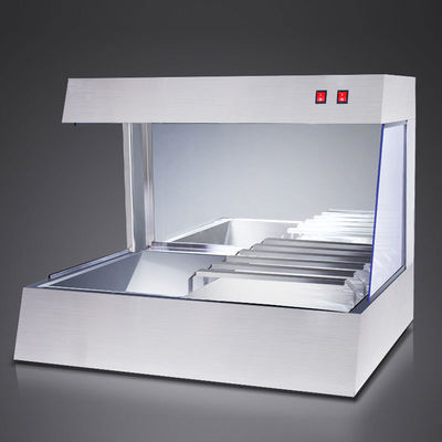 1.6KW multifunctionele grote capaciteit chip warmer display voor commerciële food service