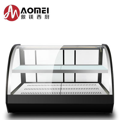 Gekrompen glazen vitrine elektrisch industrieel restaurant snackwinkel 2 lagen warm voedsel display warmer