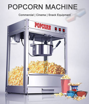 Snelle en gemakkelijke popcornproductie met snelverwarmingstechnologie roestvrijstalen machine