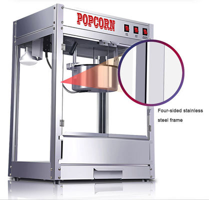 Snelle en gemakkelijke popcornproductie met snelverwarmingstechnologie roestvrijstalen machine