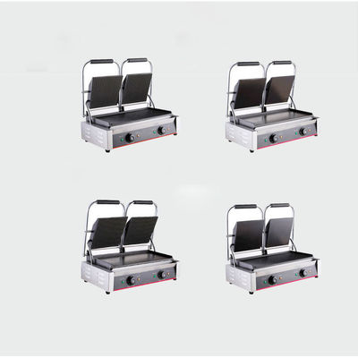 Buiten 425*370*190MM Eénkop roestvrij staal professionele elektrische contact broodjesmaker Panini grills
