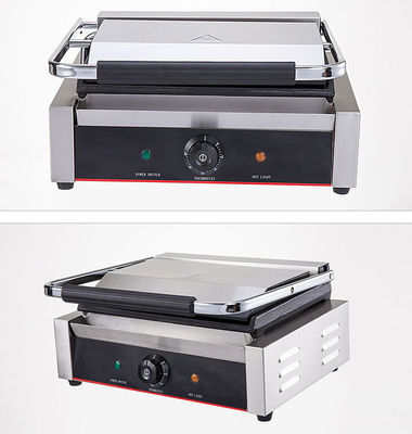 Buiten 425*370*190MM Eénkop roestvrij staal professionele elektrische contact broodjesmaker Panini grills