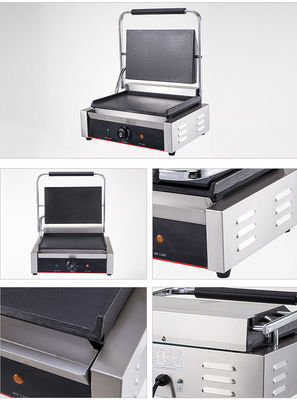 Buiten 425*370*190MM Eénkop roestvrij staal professionele elektrische contact broodjesmaker Panini grills