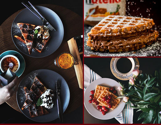Niet-klevende commerciële wafelmachine voor enkelvoudige Belgische waffels 250*320*195mm